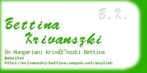 bettina krivanszki business card